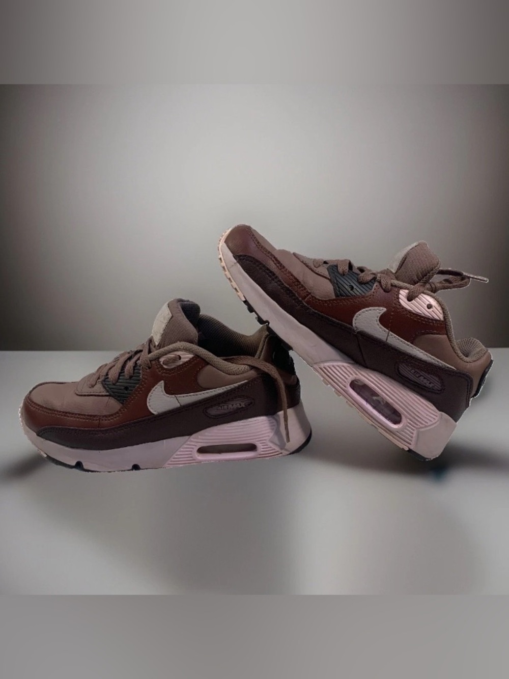 Nike Kids Air Max 90 Sneakers in Mauve and Light Pink Youth Size 3